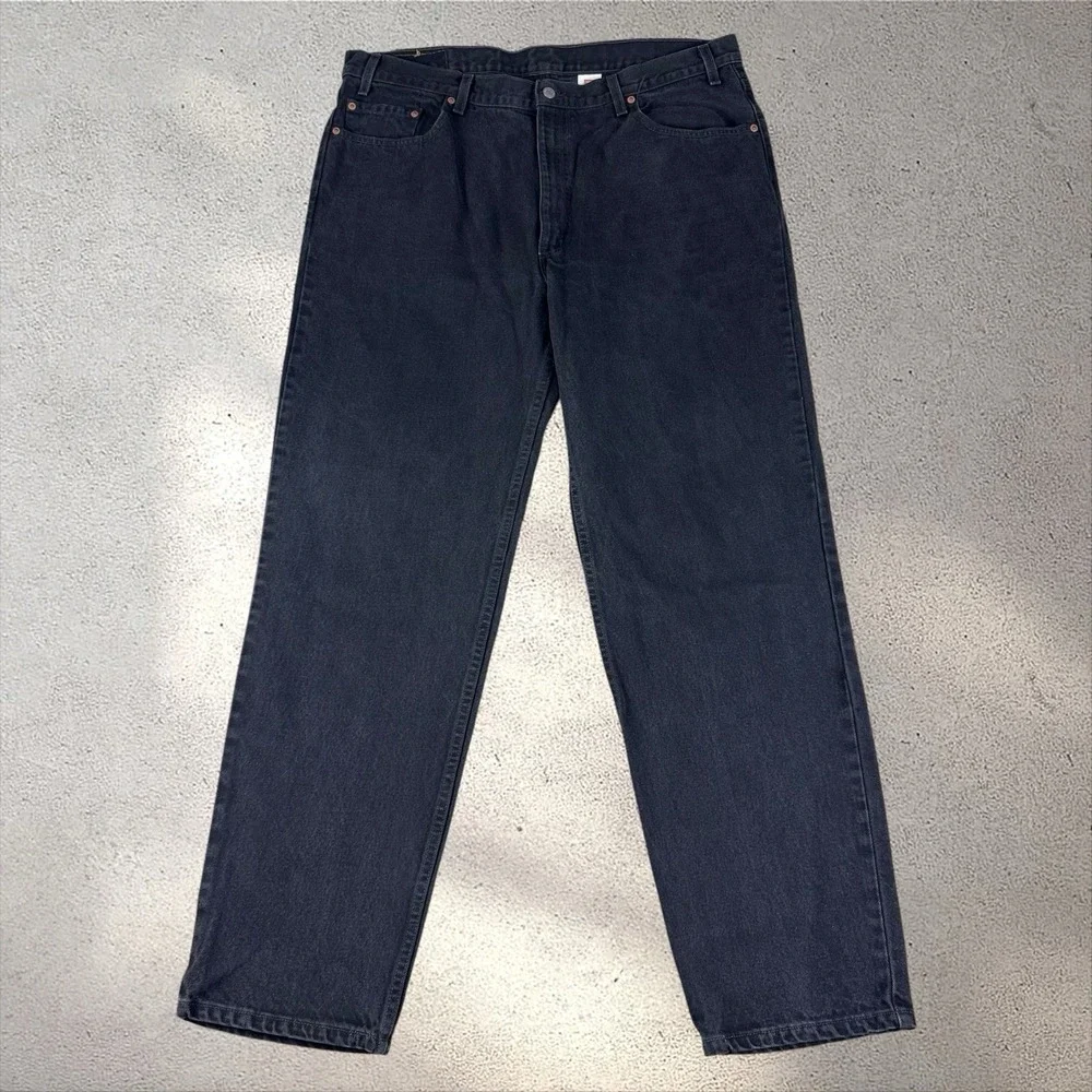 Vintage Levis 550 Jeans Fits 40x34 90s Black Baggy Straight Relaxed Denim‎ USA